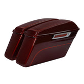 HR3 Mysterious Red Sunglo Hard Saddlebags (Regular) For 15-23 Harley Touring